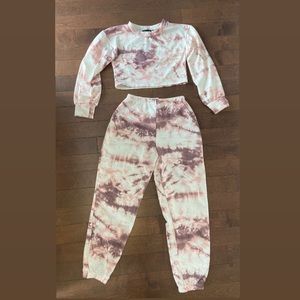 Pretty Little Thing Cropped Jogger Set